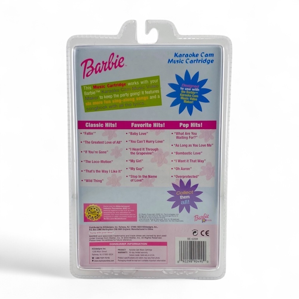 Barbie Karaoke Cam Music Cartridge Pop Hits with Lyric Book NEW Sealed 2003​ - Picture 2 of 2